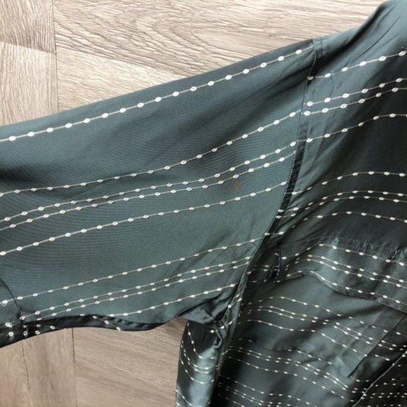 Taakk Medium Green Textured Jacket Collared NWOT - Picture 3 of 6